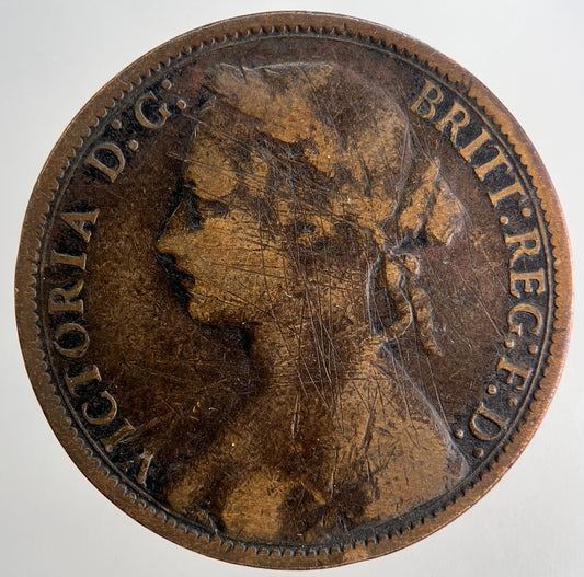 1875 Victoria One Penny Coin | Collectable Grade | a9715
