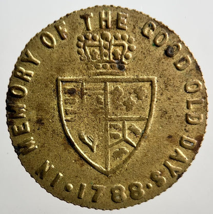 1788 George III British Good Old Days Gaming Token | Collectable Grade