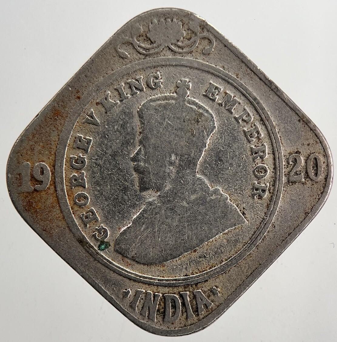 1920 India 2 Two Annas Coin | Collectable Grade | a5752