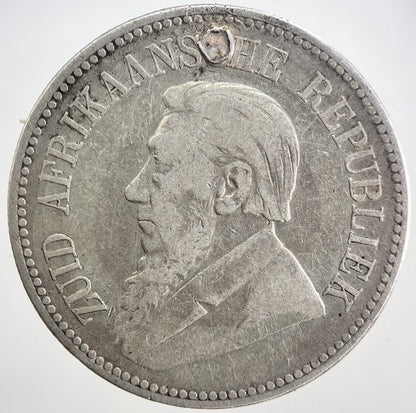 1893 South Africa Florin 2 Shillings Silver Coin | Fine Collectable Grade a5721