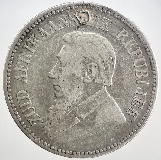 1893 South Africa Florin 2 Shillings Silver Coin | Fine Collectable Grade a5721