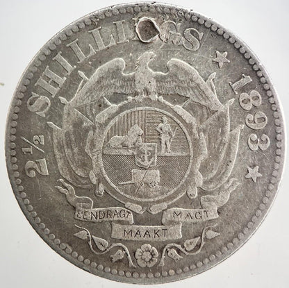 1893 South Africa Florin 2 Shillings Silver Coin | Fine Collectable Grade a5721