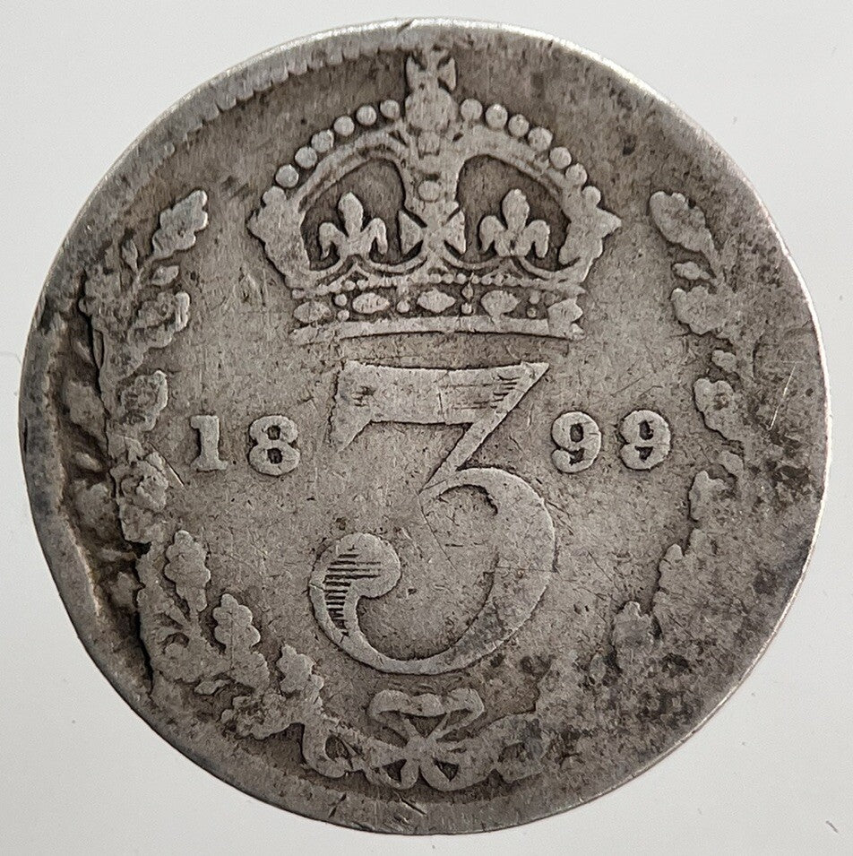 1899 Victoria Threepence Silver Coin | Collectable Grade | a5725