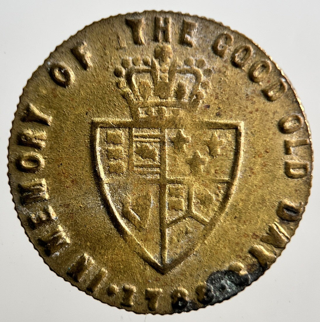1788 George III British Good Old Days Gaming Token | Collectable Grade