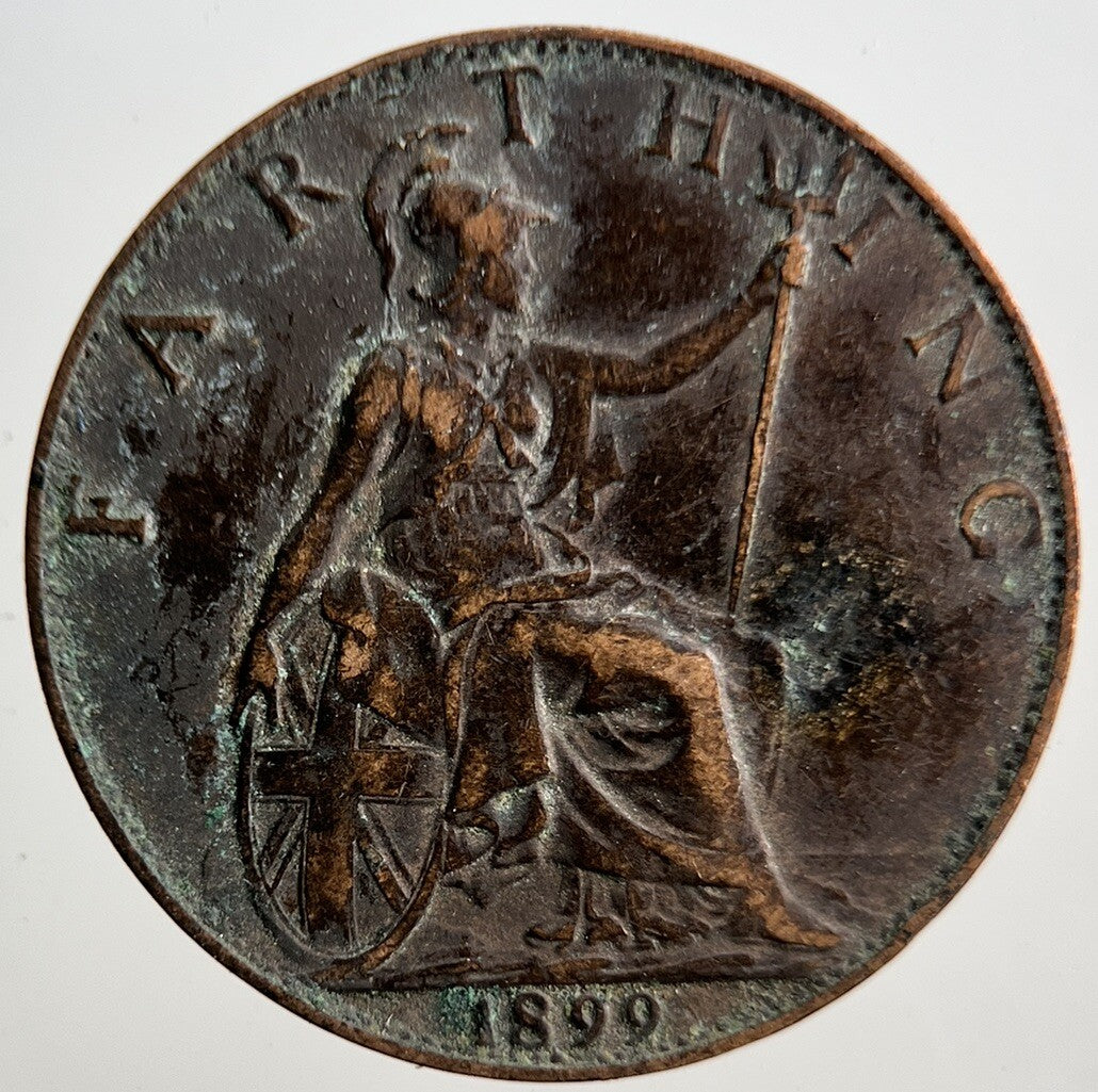 1899 Victoria British Farthing Coin | Fine Collectable Grade