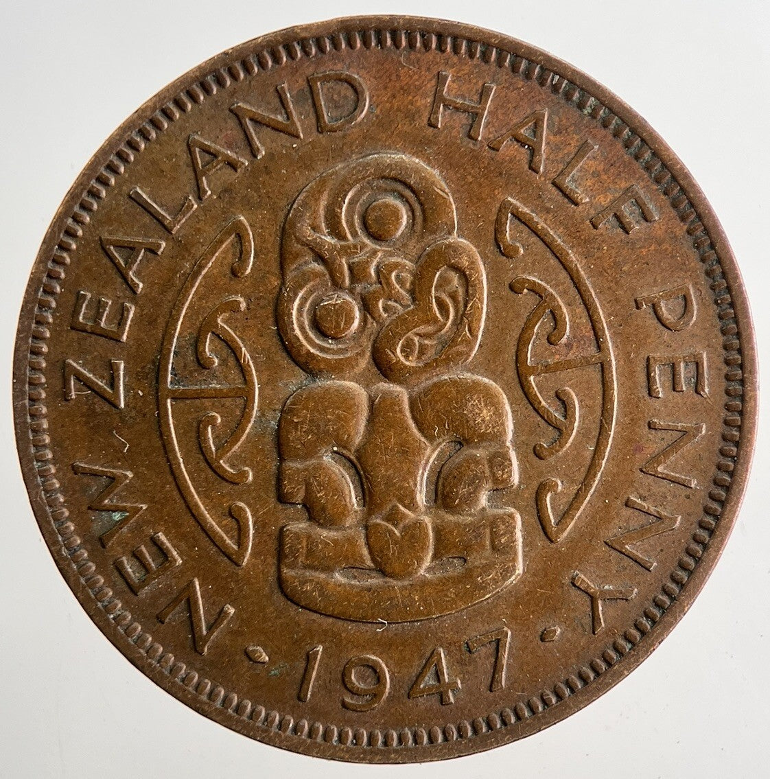 1947 New Zealand Half-Penny Coin | Very High Grade | a9660