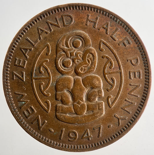 1947 New Zealand Half-Penny Coin | Very High Grade | a9660