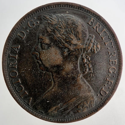 1889 Victoria One Penny Coin | Very High Grade | a9719