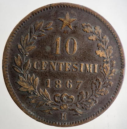 1867 Italy 10 Centesimi Coin | Very High Grade | a9700
