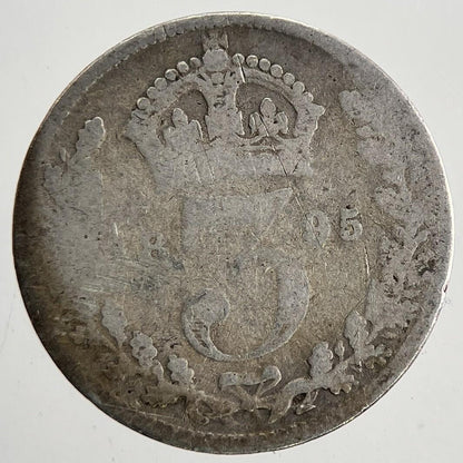 1895 Victoria Threepence Silver Coin | Collectable Grade | a9558