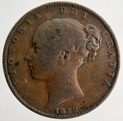 1839 Victoria Farthing Coin | Fine Collectable Grade | a9656
