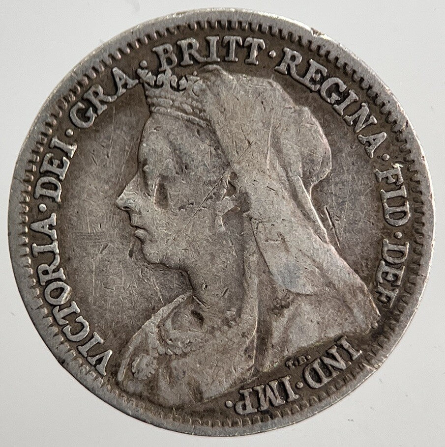 1901 Victoria Threepence Silver Coin | Fine Collectable Grade | a5728