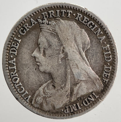 1901 Victoria Threepence Silver Coin | Fine Collectable Grade | a5728