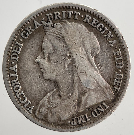 1901 Victoria Threepence Silver Coin | Fine Collectable Grade | a5728