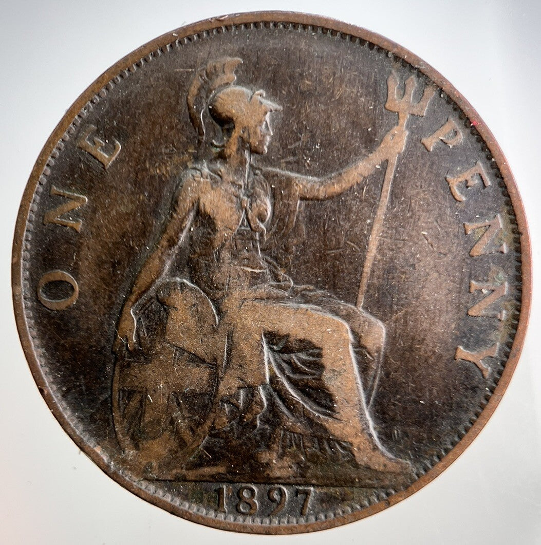 1897 Victoria One Penny Coin | Collectable Grade
