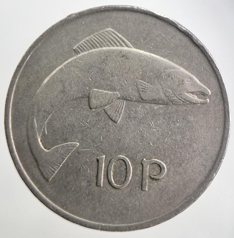 1974 Irish 10p 10 Ten-Pence Coin | Very High Grade