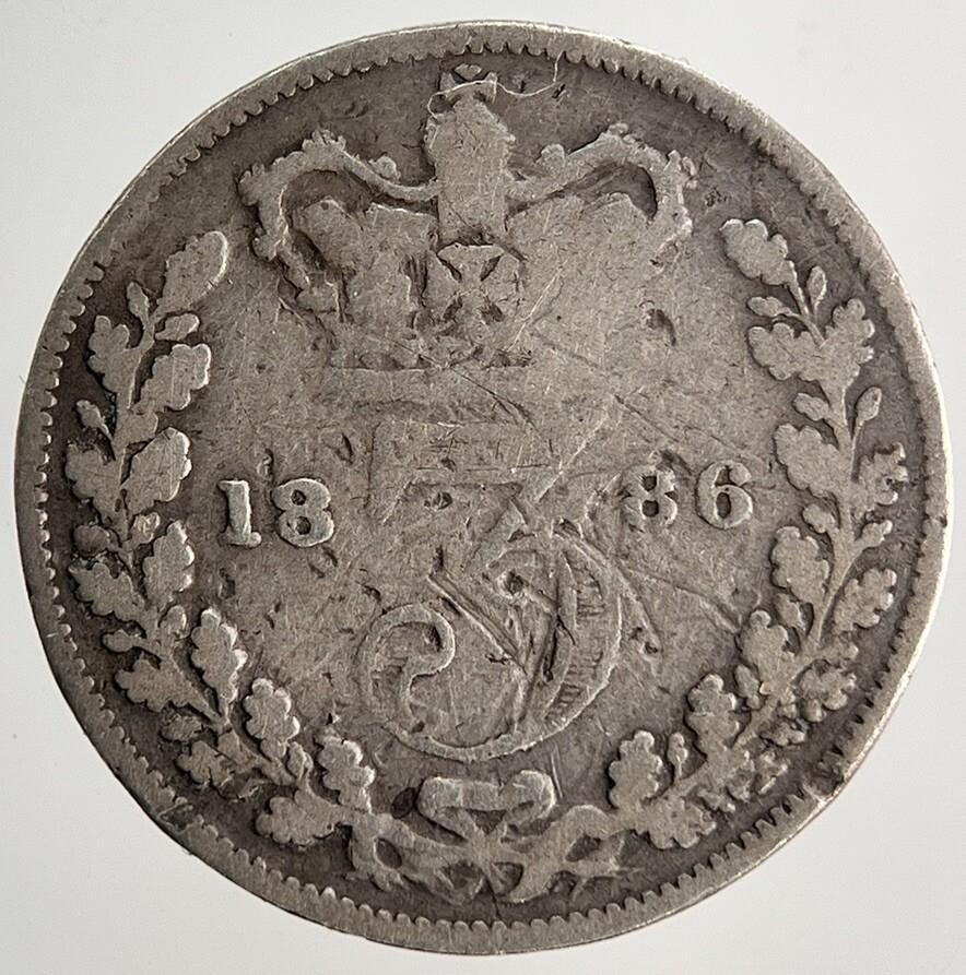 1886 Victoria Threepence Silver Coin | Collectable Grade | a9701