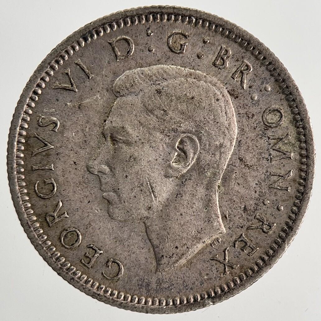 1945 George VI British Sixpence Silver Coin | Very High Grade | a9764