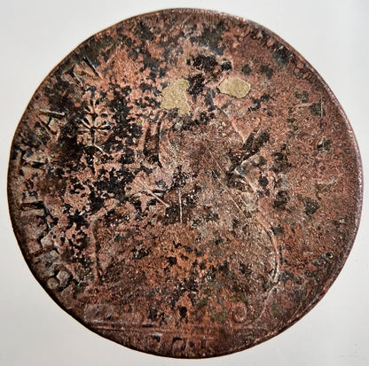 1775 George 3rd III Half-Penny British Coin | Fair Grade