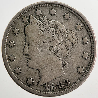 1883 US USA Liberty 5 V Cent Coin | Fine Collectable Grade | a5708