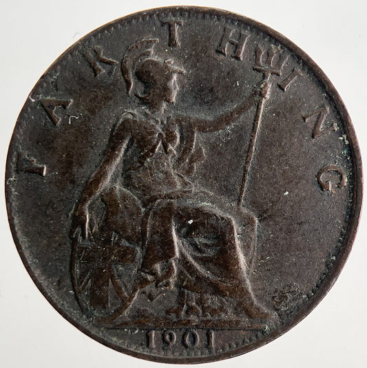 1901 Victoria Farthing Coin | Very High Grade | a9760