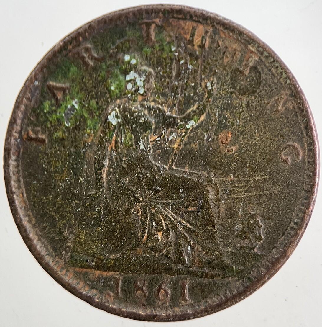 1861 Victoria Farthing Coin | Fine Collectable Grade | a5742