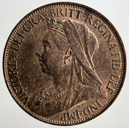 1896 Victoria British Farthing Coin | Very High Grade