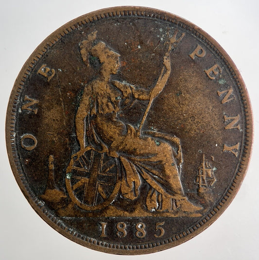 1885 Victoria One Penny Coin | Fine Collectable Grade | a9718