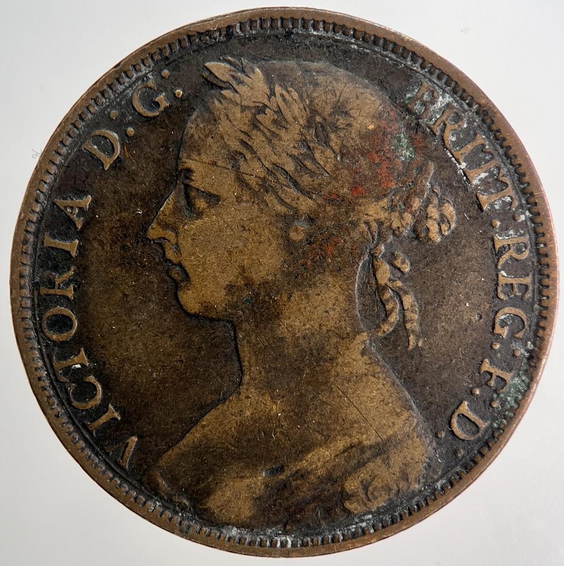 1885 Victoria One Penny Coin | Fine Collectable Grade | a9718