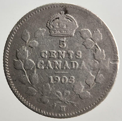 1903-H Canada 5 Cents Silver Coin | Collectable Grade