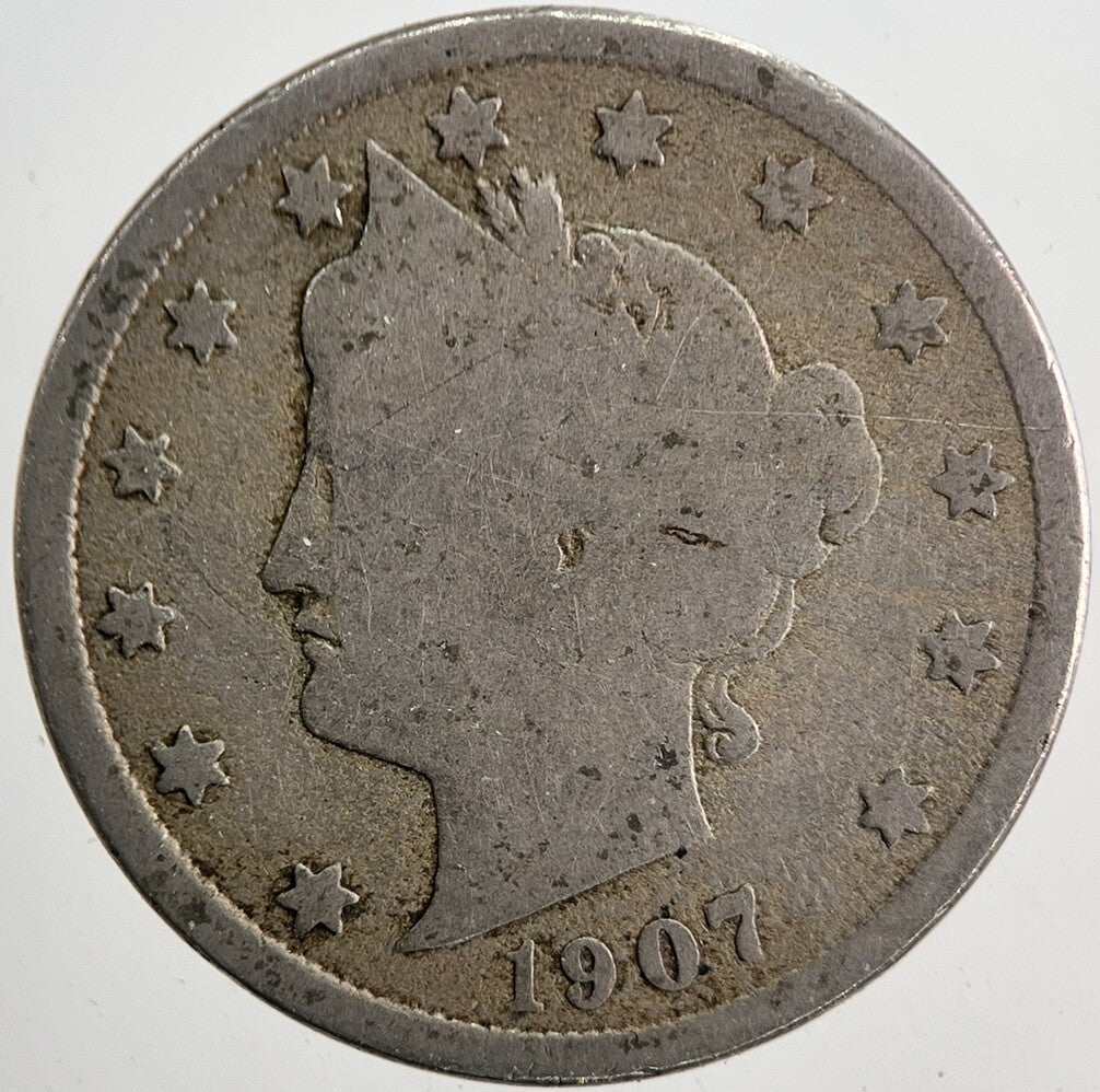 1907 US USA Liberty 5 V Cent Coin | Collectable Grade | a5700