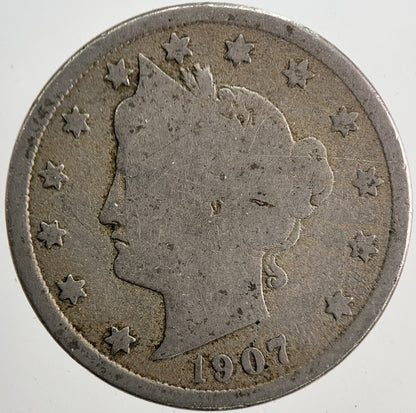 1907 US USA Liberty 5 V Cent Coin | Collectable Grade | a5700