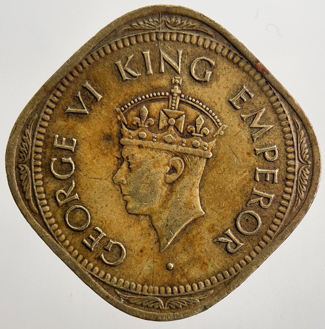 1945 India 2 Two Annas Coin | Fine Collectable Grade | a5753