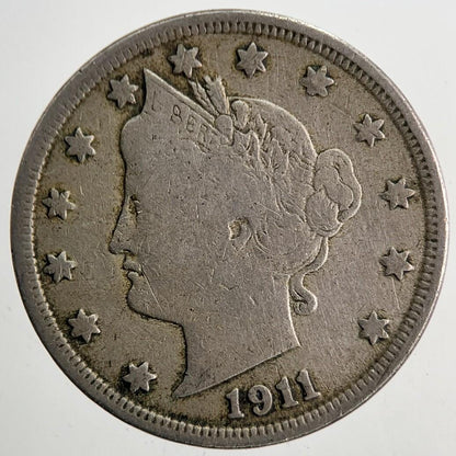 1911 US USA Liberty 5 V Cent Coin | Collectable Grade | a5705