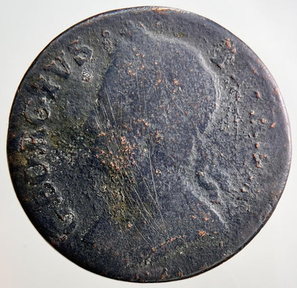 1749 George II 2nd Half-Penny Coin | Fair Grade