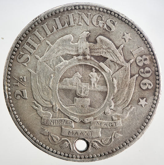 1896 South Africa Florin 2 Shillings Silver Coin | Fine Collectable Grade a5720