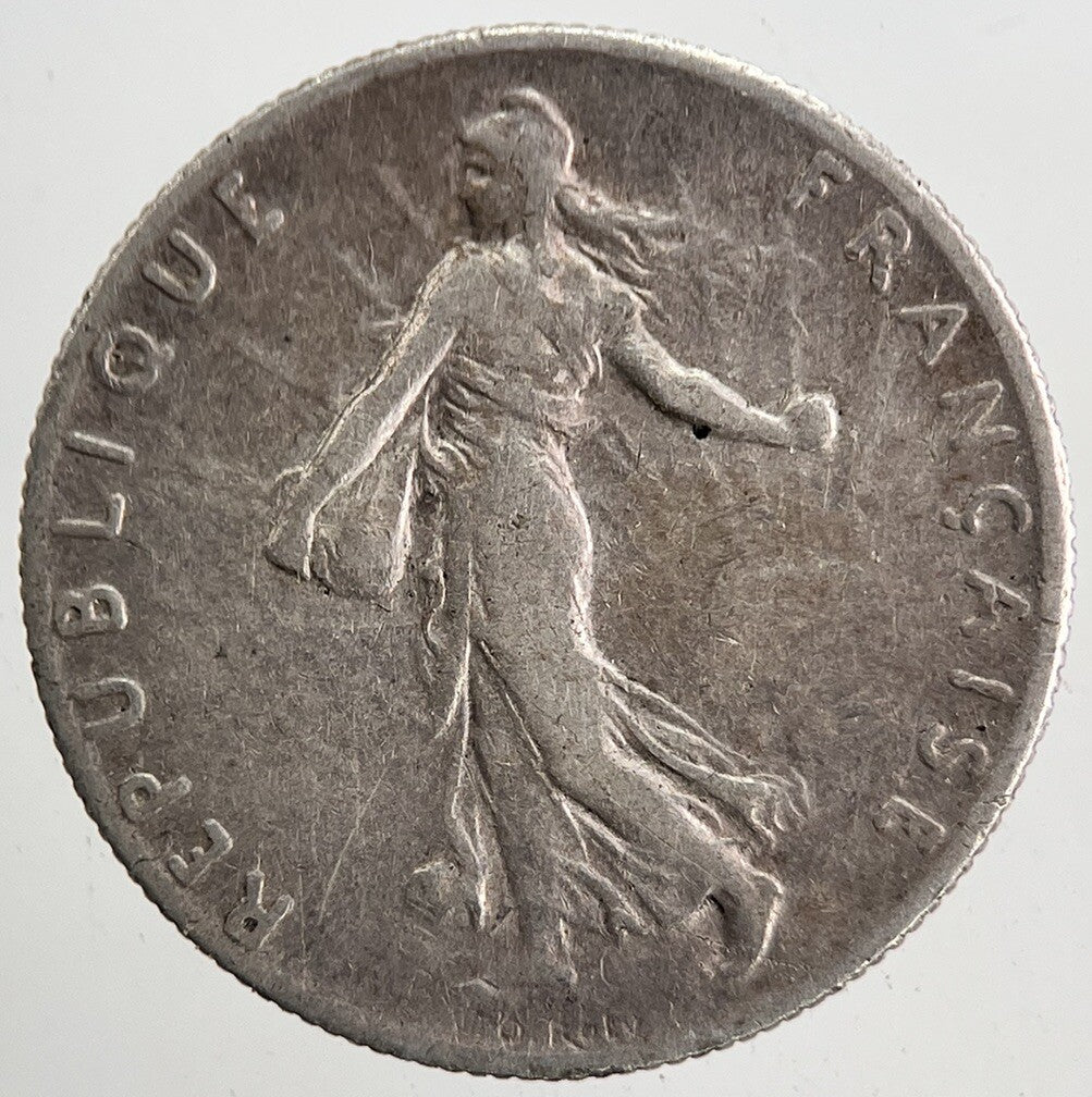 1898 France 50 Centimes Cents Silver Coin | Fine Collectable Grade | a5713