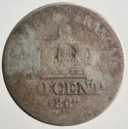1867 France 50 Centimes Silver Coin | Fair Grade