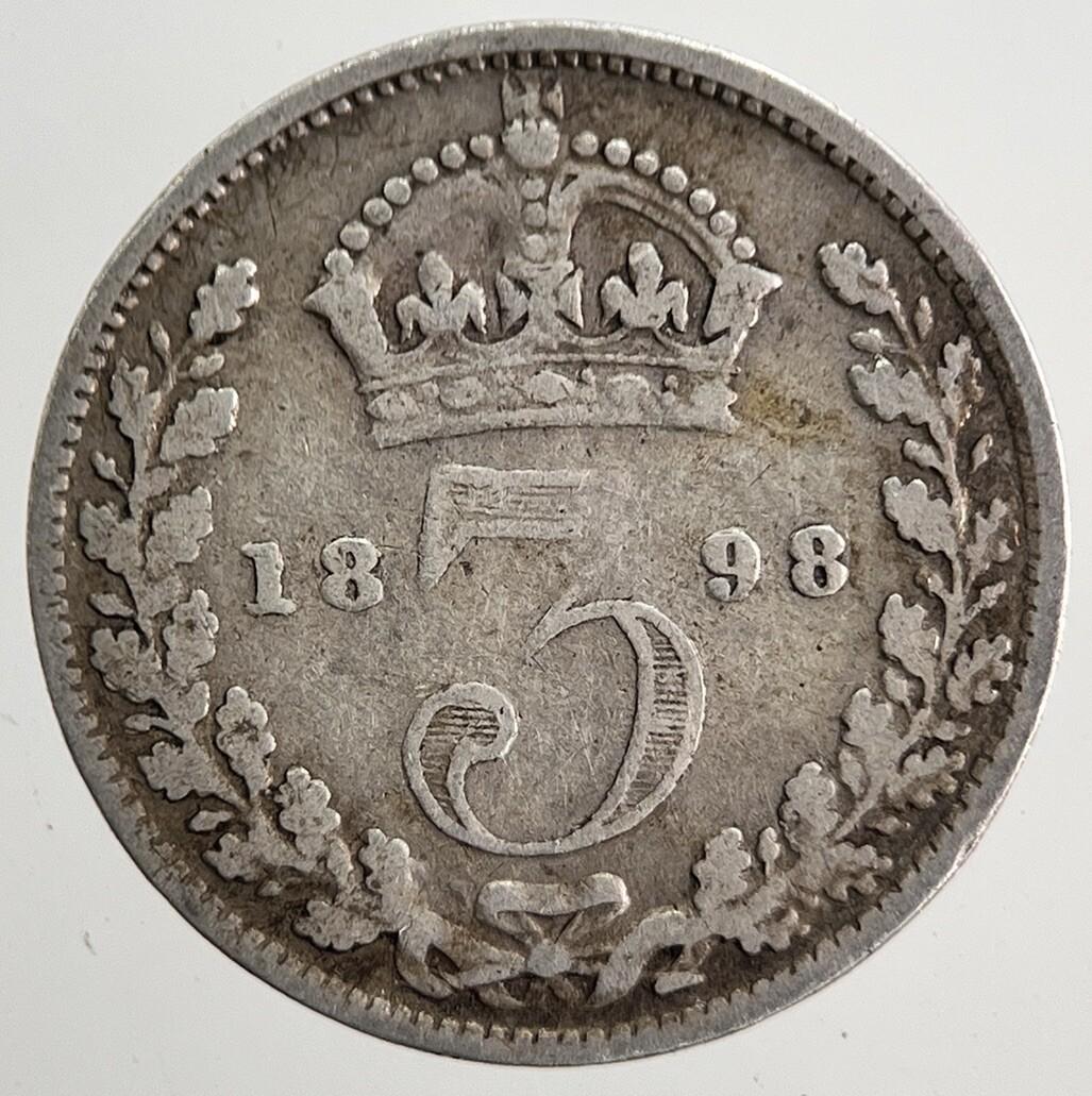 1898 Victoria Threepence Silver Coin | Collectable Grade | a5724