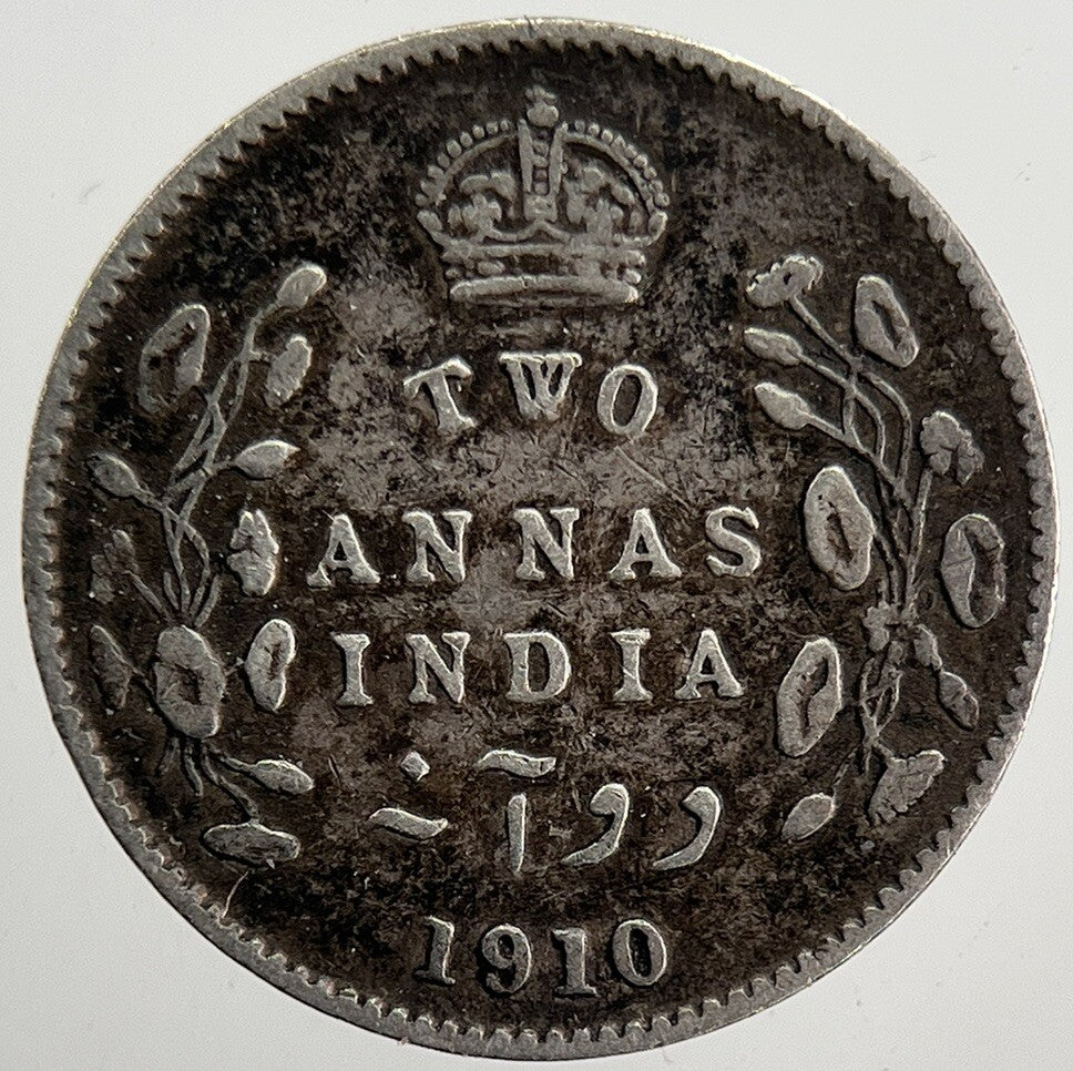 1910 India 2 Two Annas Silver Coin | Very High Grade | a5755