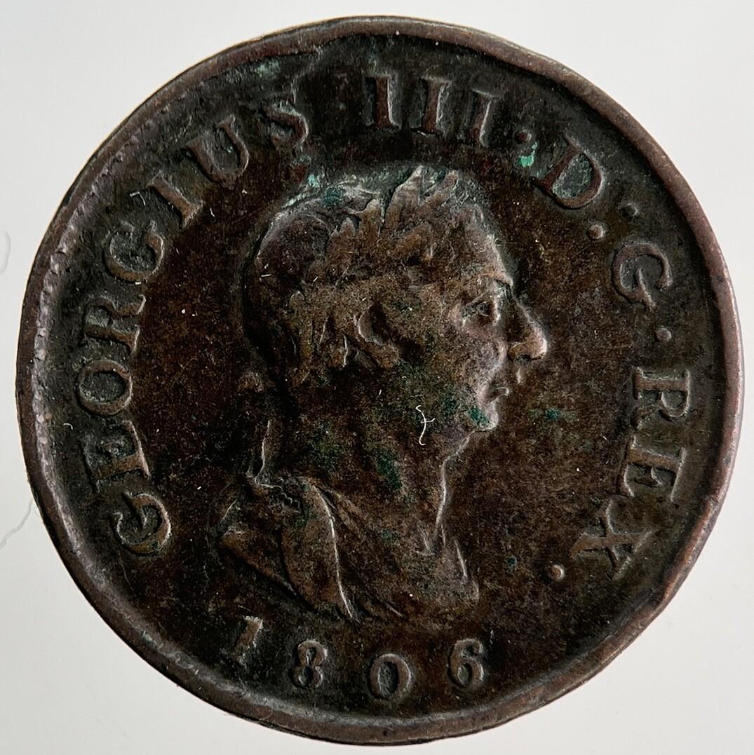 1806 George 3rd III Farthing Coin | Very High Grade | a9723