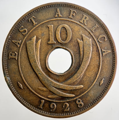 1928 East Africa 10 Cents Coin | Fine Collectable Grade