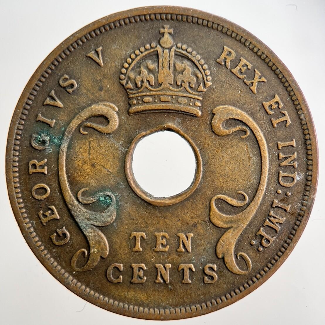 1928 East Africa 10 Cents Coin | Fine Collectable Grade