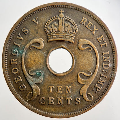 1928 East Africa 10 Cents Coin | Fine Collectable Grade