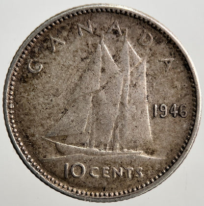 1946 Canada 10 Cents Silver Coin | Collectable Grade