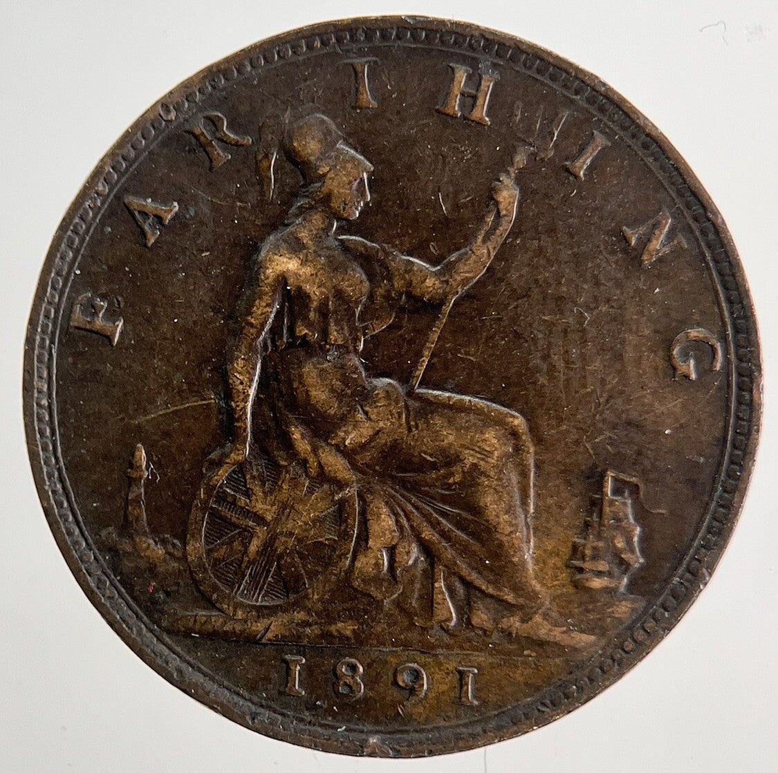 1891 Victoria Farthing Coin | Very High Grade | a9742