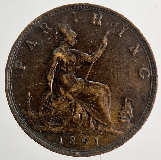 1891 Victoria Farthing Coin | Very High Grade | a9742