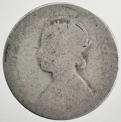 1862 India 1/4 Quarter Rupee Silver Coin | Worn Grade | a5754
