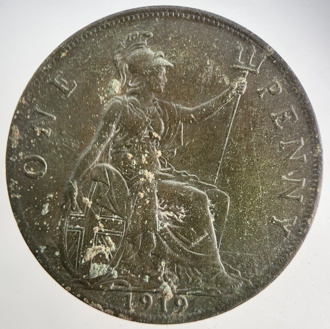 1919 George V One Penny British Coin | Very High Grade