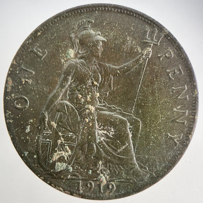 1919 George V One Penny British Coin | Very High Grade